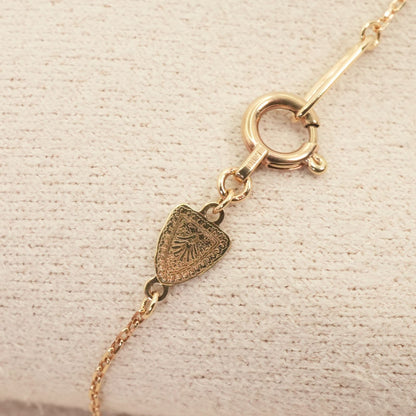 Agete Dreamy Sapphire Station Necklace 26-0797 featuring K10 gold and sapphire stones