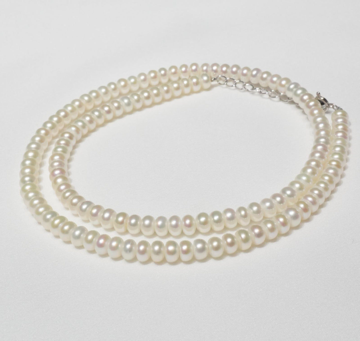 Mikimoto Perlerita button pearl necklace in white gold with freshwater pearls, model 24-5435