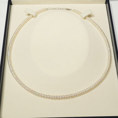 Mikimoto Perlerita button pearl necklace in white gold with freshwater pearls, model 24-5435