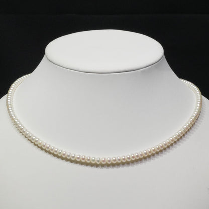 Mikimoto Perlerita button pearl necklace in white gold with freshwater pearls, model 24-5435
