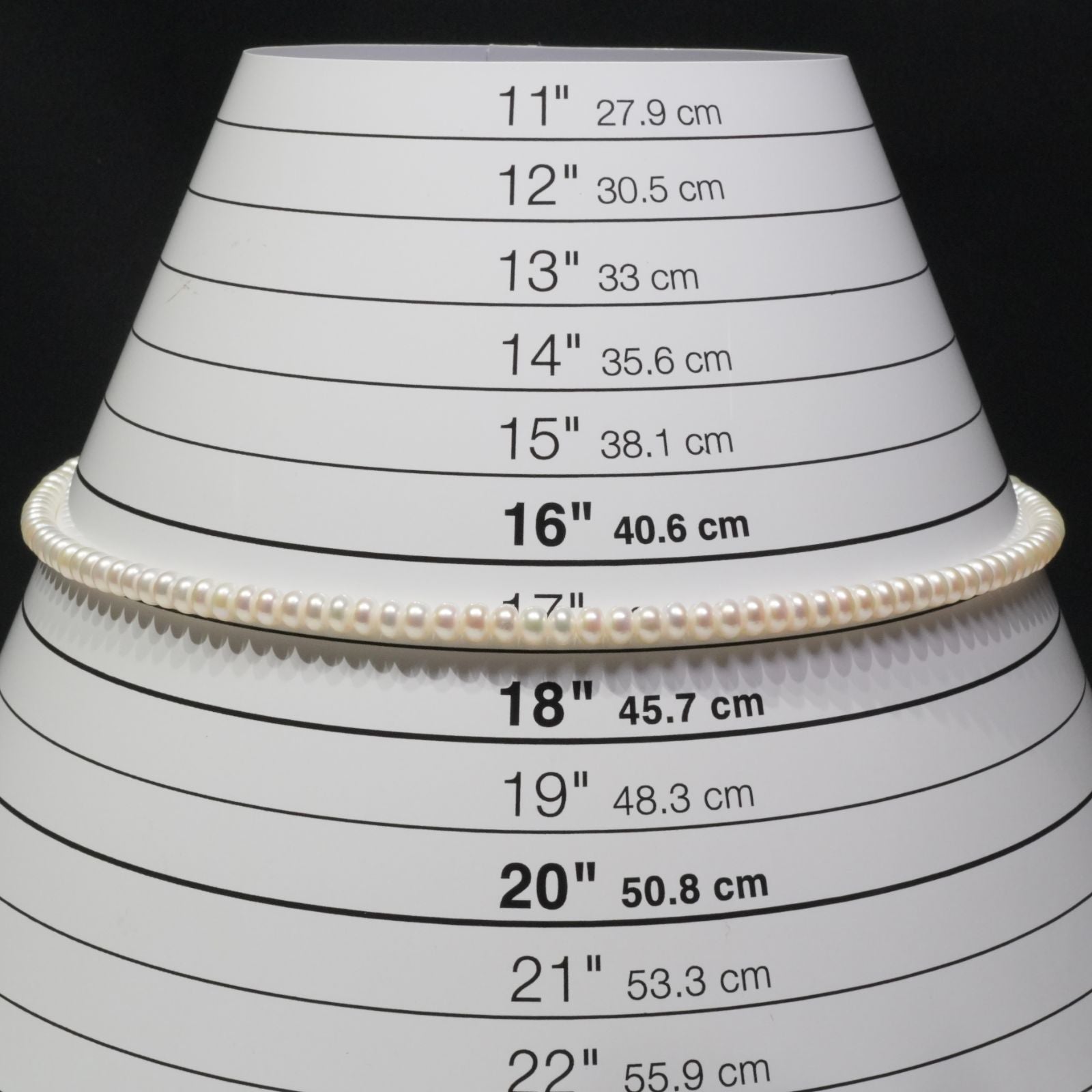 Mikimoto Perlerita button pearl necklace in white gold with freshwater pearls, model 24-5435