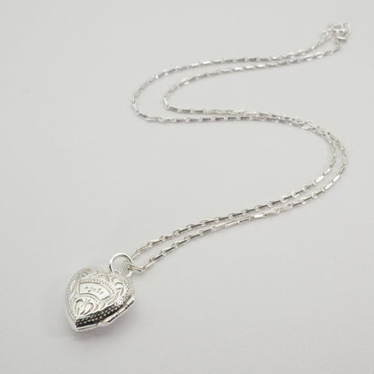 Agete Heart Rocket necklace with amethyst stone in 925 silver, cleaned and polished, size details shown in images