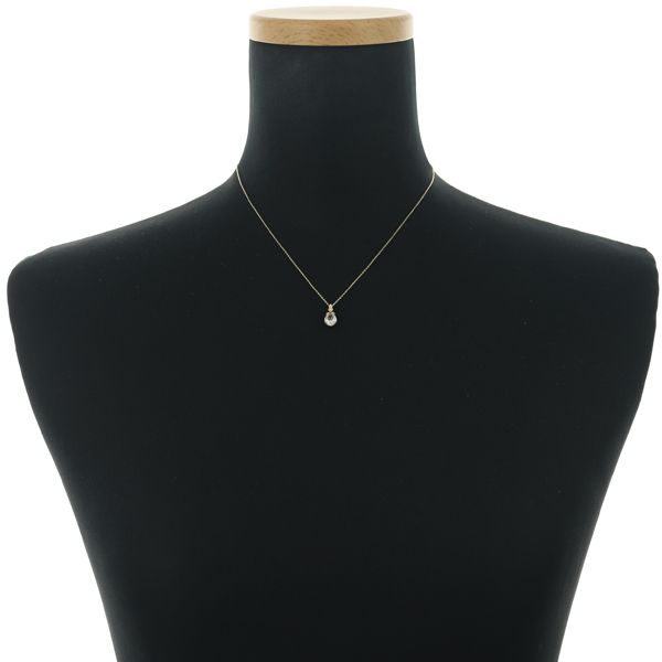 Agate necklace with quartz and 0.007ct diamond pendant set in 10K yellow gold on a 36/40cm chain