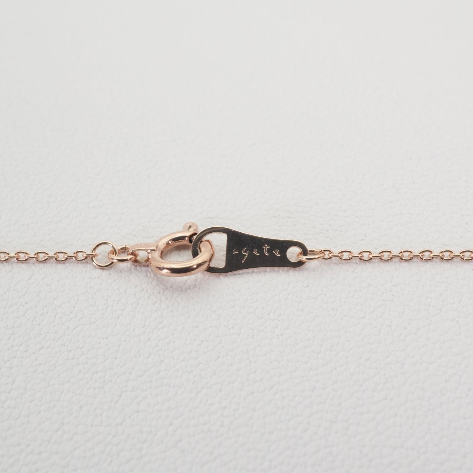 Agete K10 Skinny Multi-Color Necklace featuring multi-colored stones on a delicate gold chain