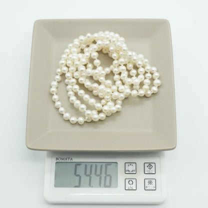 Agate K10 long necklace with baroque pearls measuring 120 cm in length