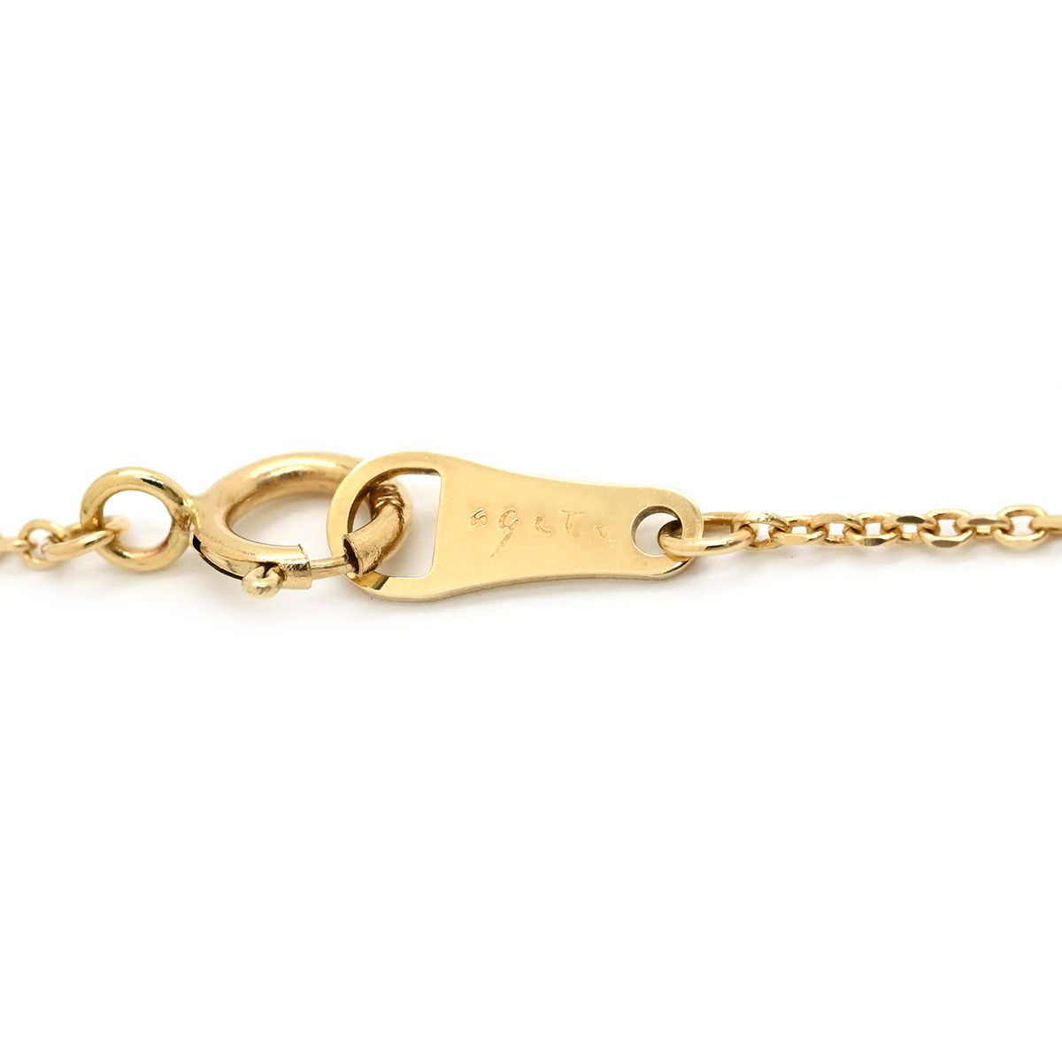 Agete Snowflake Necklace made of 10K yellow gold with a 0.03ct diamond, 40cm chain length