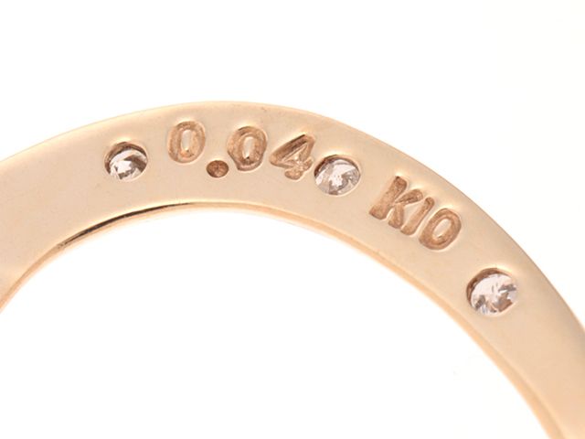 Agete necklace in 10K pink gold with 0.04 carat diamond and 38 cm chain, pendant size 11mm by 11mm