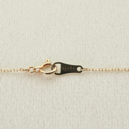 Agete Y-shaped long necklace made of K10 gold with freshwater pearls, clean and polished