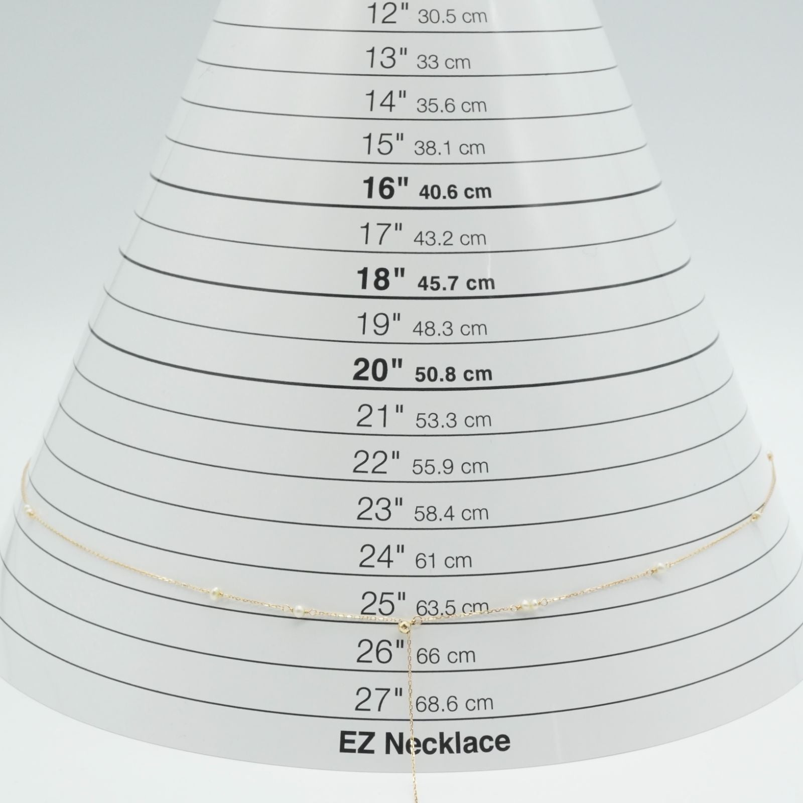 Agete Y-shaped long necklace made of K10 gold with freshwater pearls, clean and polished