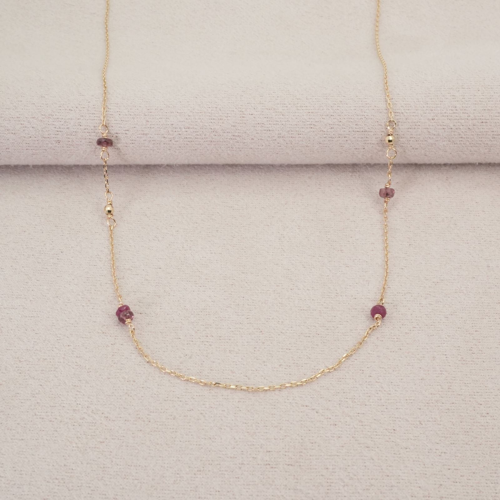 Agate K10 color stone necklace chain 26-0015 with polished finish and vibrant stones