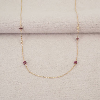Agate K10 color stone necklace chain 26-0015 with polished finish and vibrant stones