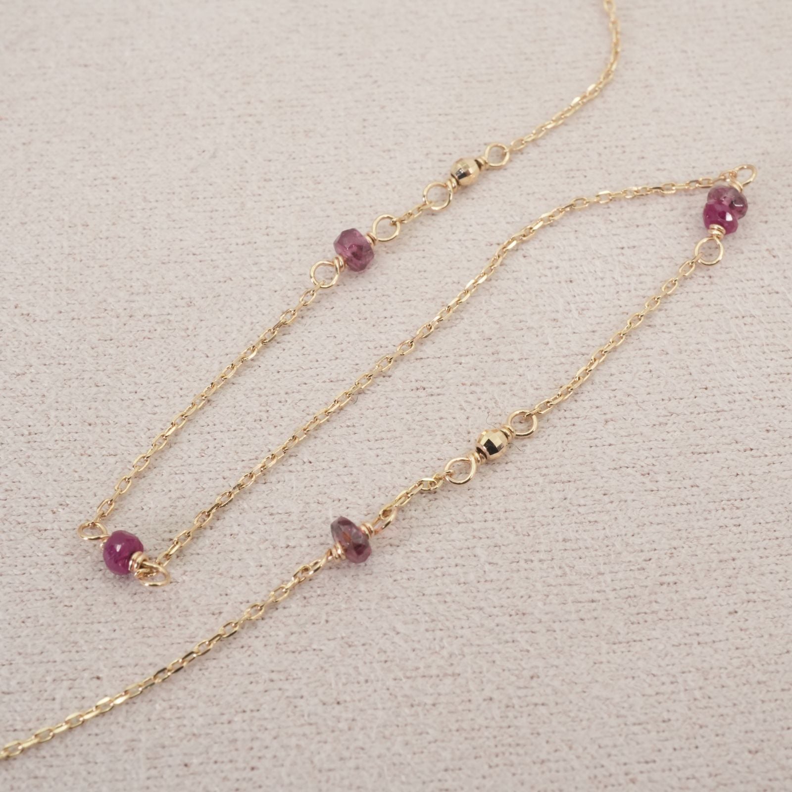 Agate K10 color stone necklace chain 26-0015 with polished finish and vibrant stones