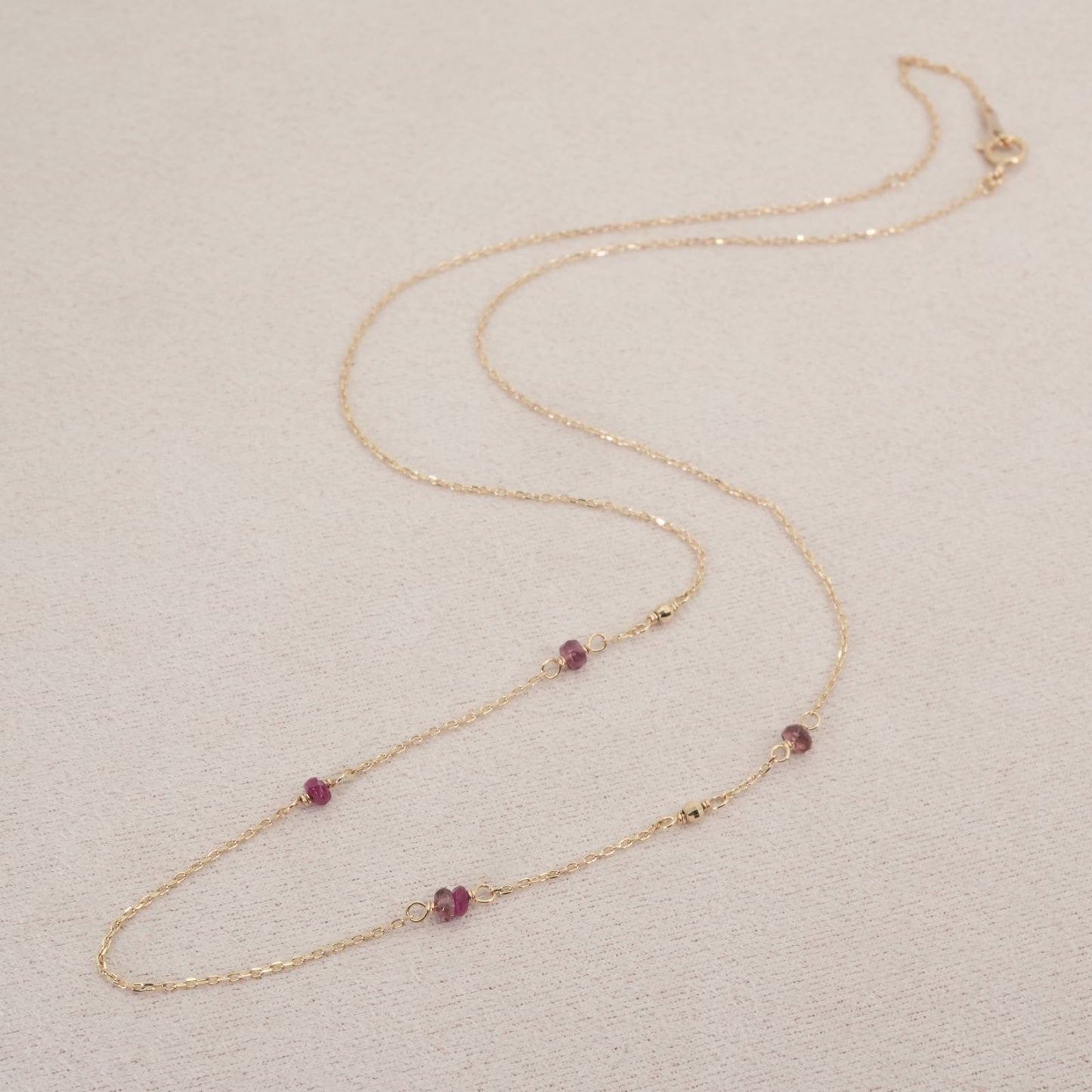 Agate K10 color stone necklace chain 26-0015 with polished finish and vibrant stones