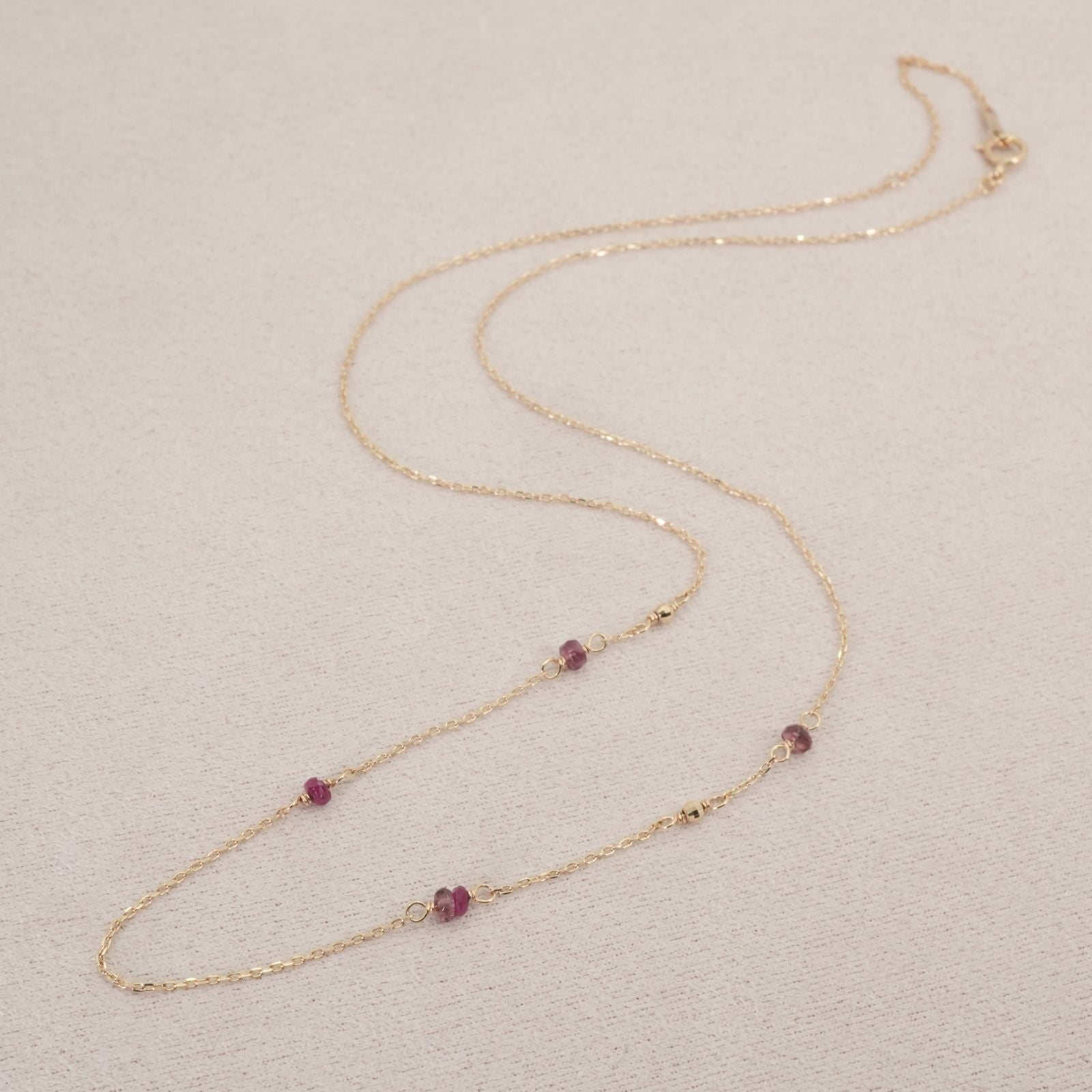 Agate K10 color stone necklace chain 26-0015 with polished finish and vibrant stones