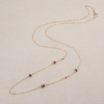 Agate K10 color stone necklace chain 26-0015 with polished finish and vibrant stones