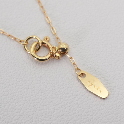 Agete K18 gold necklace with 0.1ct secret diamond pendant model 26-0348