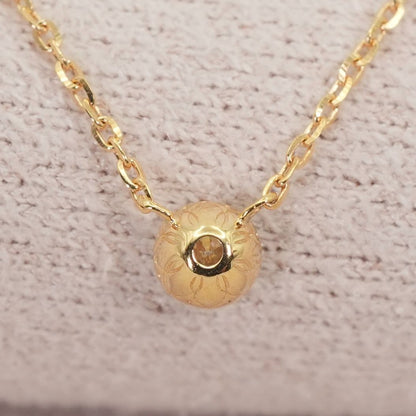 Agatto K18 18k gold necklace with 0.1 carat diamond pendant, model 26-0452