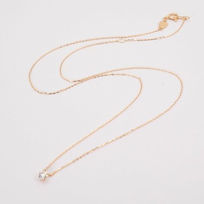 Agatto K18 18k gold necklace with 0.1 carat diamond pendant, model 26-0452