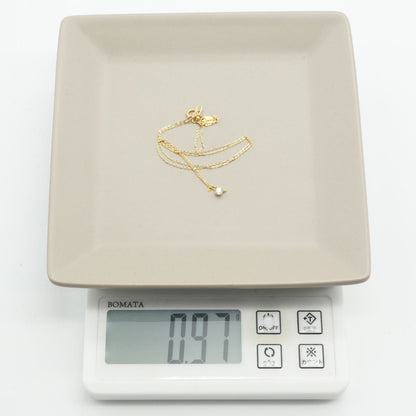 Agatto K18 18k gold necklace with 0.1 carat diamond pendant, model 26-0452
