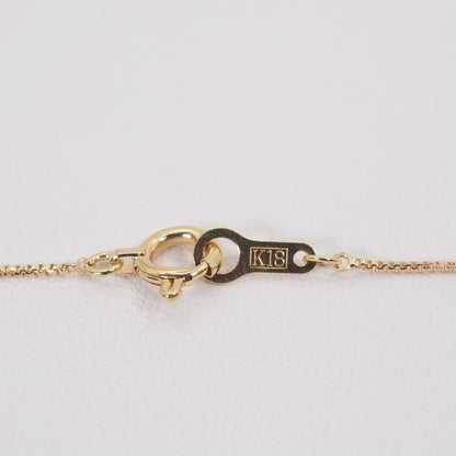Agete K18 18K gold Venetian chain necklace with 0.05 ct diamonds, model Deeptsu 26-0814