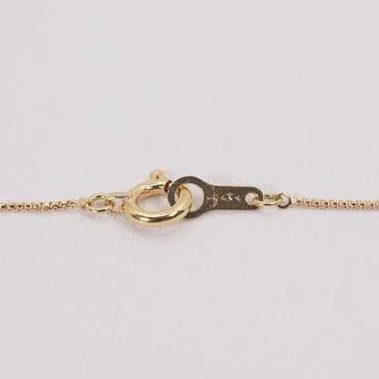 Agete K18 18K gold Venetian chain necklace with 0.05 ct diamonds, model Deeptsu 26-0814