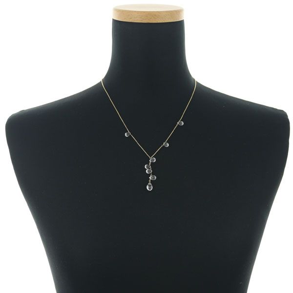 Agete necklace featuring a quartz stone set in 10 karat yellow gold on a 45 cm chain