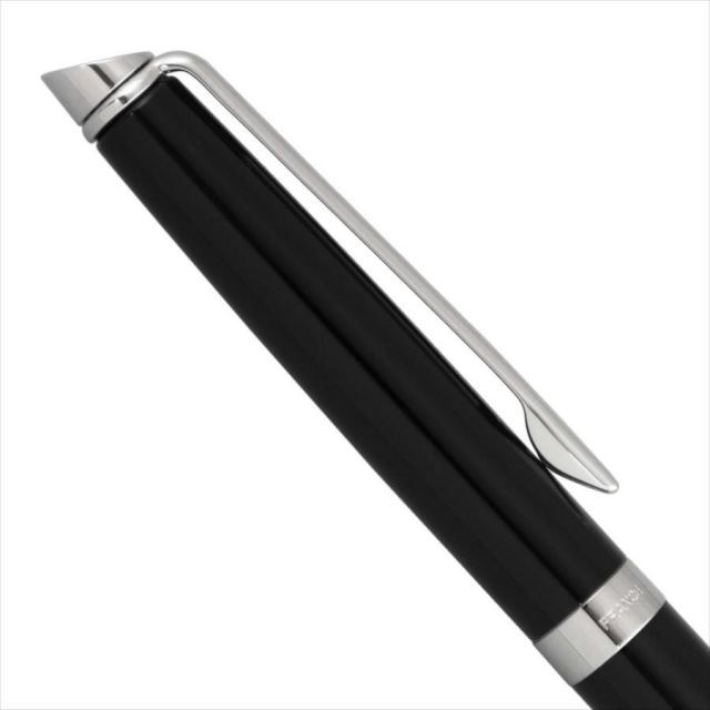 WATERMAN Metropolitan Essential Black CT ballpoint pen with deep black lacquer and nickel palladium trim