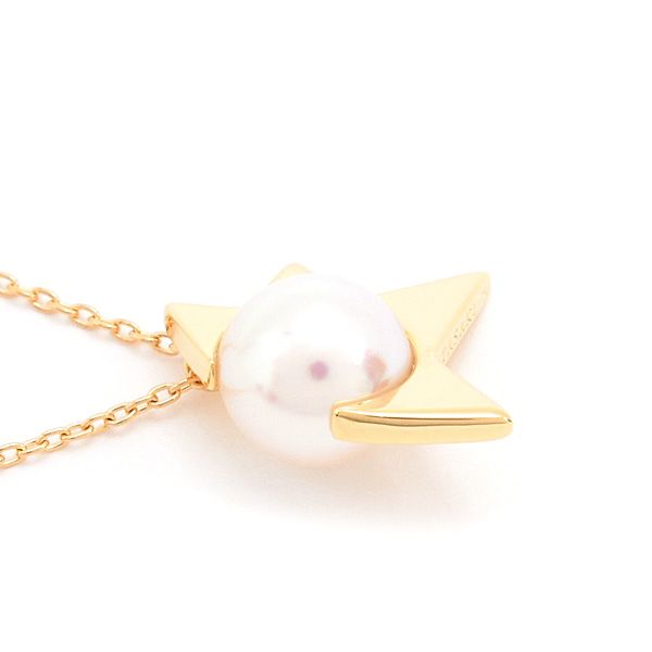 Tasaki Ladies Comet Plus yellow gold necklace with 7.6mm pearl pendant and adjustable 45 cm chain