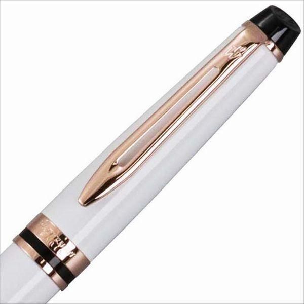 Waterman Expert Essential Precious White PG T 2168111 ballpoint pen with sleek white finish and gold accents