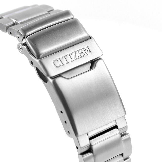 Citizen Promaster Land 35th Anniversary limited model watch JV1006-51L with black and blue dial and silver stainless steel band