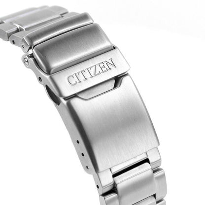 Citizen Promaster Land 35th Anniversary limited model watch JV1006-51L with black and blue dial and silver stainless steel band
