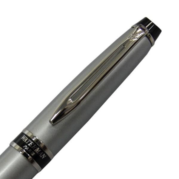 WATERMAN Expert Chrome CT Fountain Pen with Medium nib, chrome body, 141mm length, and 29g weight
