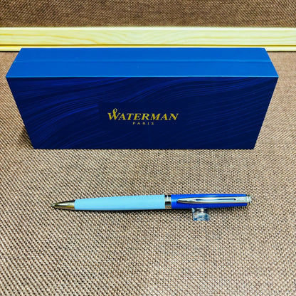 WATERMAN Metropolitan Essential BlueCT ballpoint pen in blue with chrome trim, 135mm length