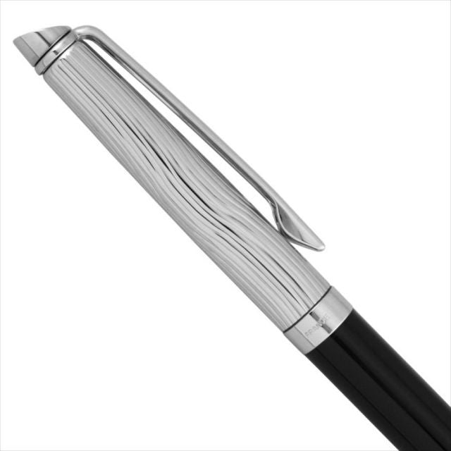 WATERMAN Metropolitan DX Black CT S2258362 ballpoint pen with black lacquer finish and chrome trim
