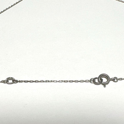 Agete silver cross necklace with 0.12ct diamond pendant and adjustable chain 35-39.5cm
