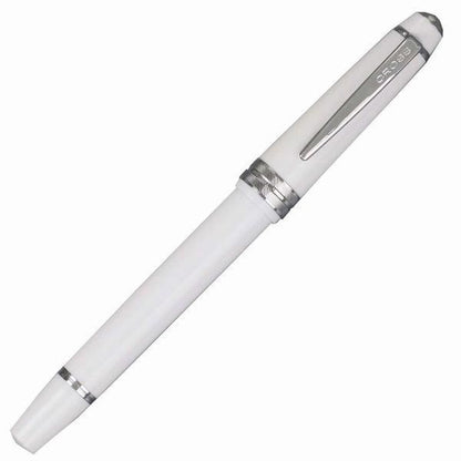 Cross Bailey Light Select Tip Rollerball Pen in white with glossy resin barrel and chrome-plated fittings
