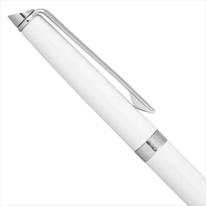 WATERMAN Metropolitan Essential White CT ballpoint pen with stainless steel body and white lacquer finish