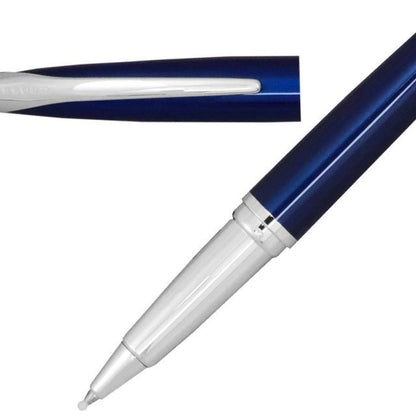 CROSS Translucent Blue Lacquer Select Tip Rollerball Pen Set with gift box and refill