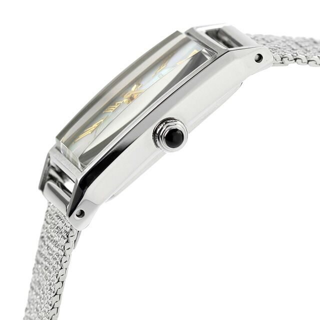 Citizen Kii EG7040-74D ladies wristwatch with white shell dial and silver stainless steel slide band