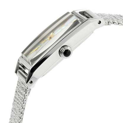 Citizen Kii EG7040-74D ladies wristwatch with white shell dial and silver stainless steel slide band