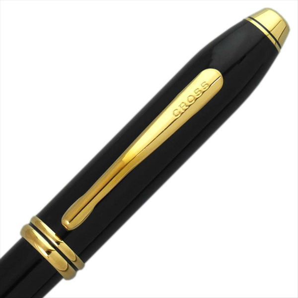 CROSS Townsend Collection black lacquer ballpoint pen 572TW with twist mechanism and 0.5mm tip