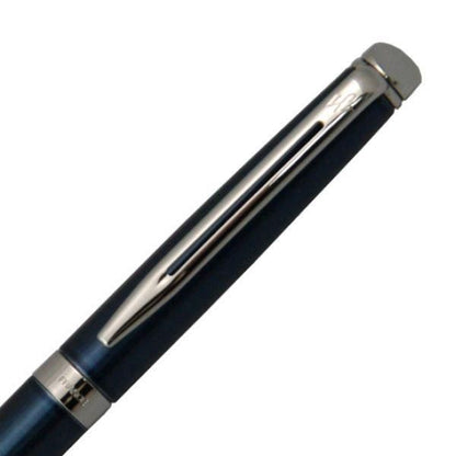 WATERMAN Metropolitan Essential Metallic Blue ballpoint pen with a 135mm length and 9mm shaft diameter