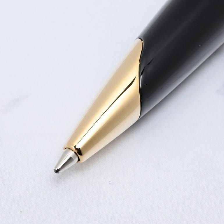 Waterman Carene black and gold ballpoint pen with twist mechanism and refill tips in genuine box