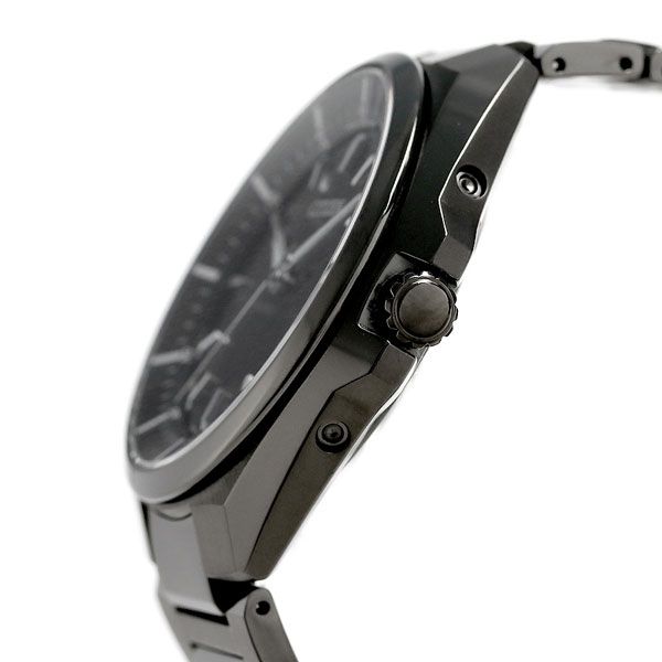 Citizen ATESSA men's watch CB3015-53E with black dial and dark gray super titanium band