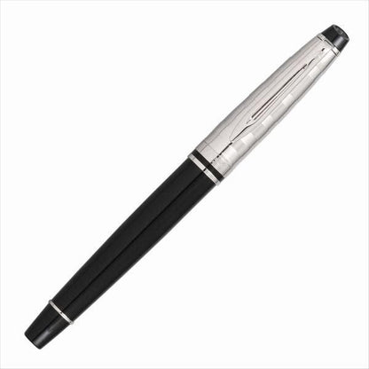 Waterman Expert DX Black CT fountain pen with medium stainless steel nib and gloss lacquer brass body