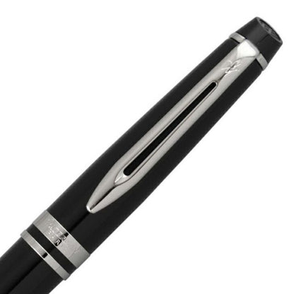 Waterman Expert Essential Black CT Ballpoint Pen model S0951790 with brass deep black lacquer finish and nickel palladium clip