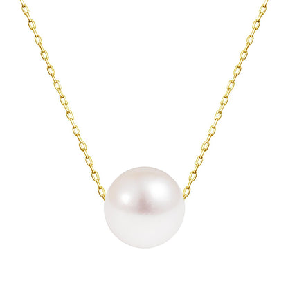 Necklace and earring set featuring 7-8mm Akoya pearls and a preserved rose in a jewelry case