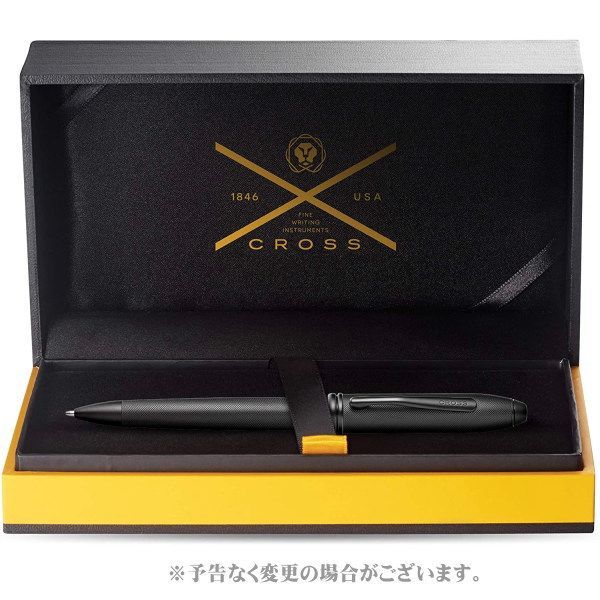 CROSS Townsend Kuro Midnight Black oil-based ballpoint pen with twist mechanism and black medium refill