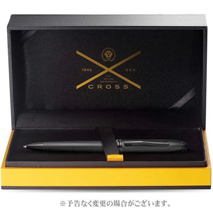 CROSS Townsend Kuro Midnight Black oil-based ballpoint pen with twist mechanism and black medium refill