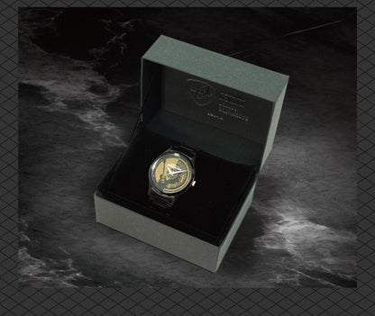 Bocchi the Rock ONKYO x CITIZEN limited edition wristwatch with round silver case and black strap